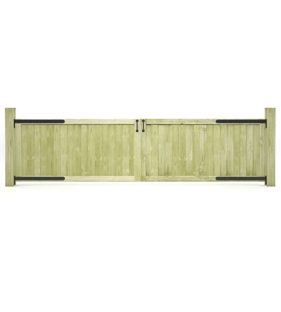 Cancelli da Giardino 2 pz in Pino Impregnato 300x75 cm