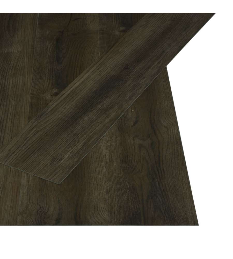 vidaXL Pavimenti Autoadesivi in PVC - Marrone Scuro - 4.46 mq