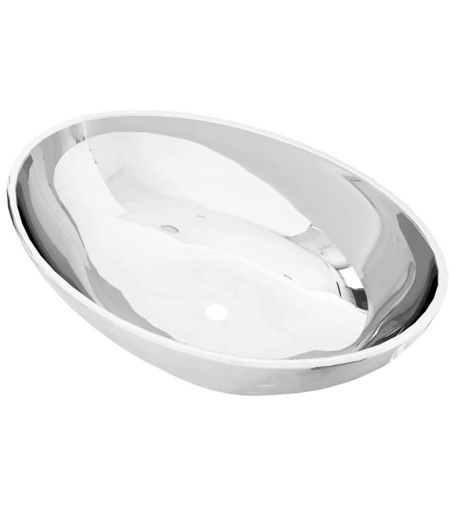 Lavandino 40x33x13,5 cm in Ceramica Argento