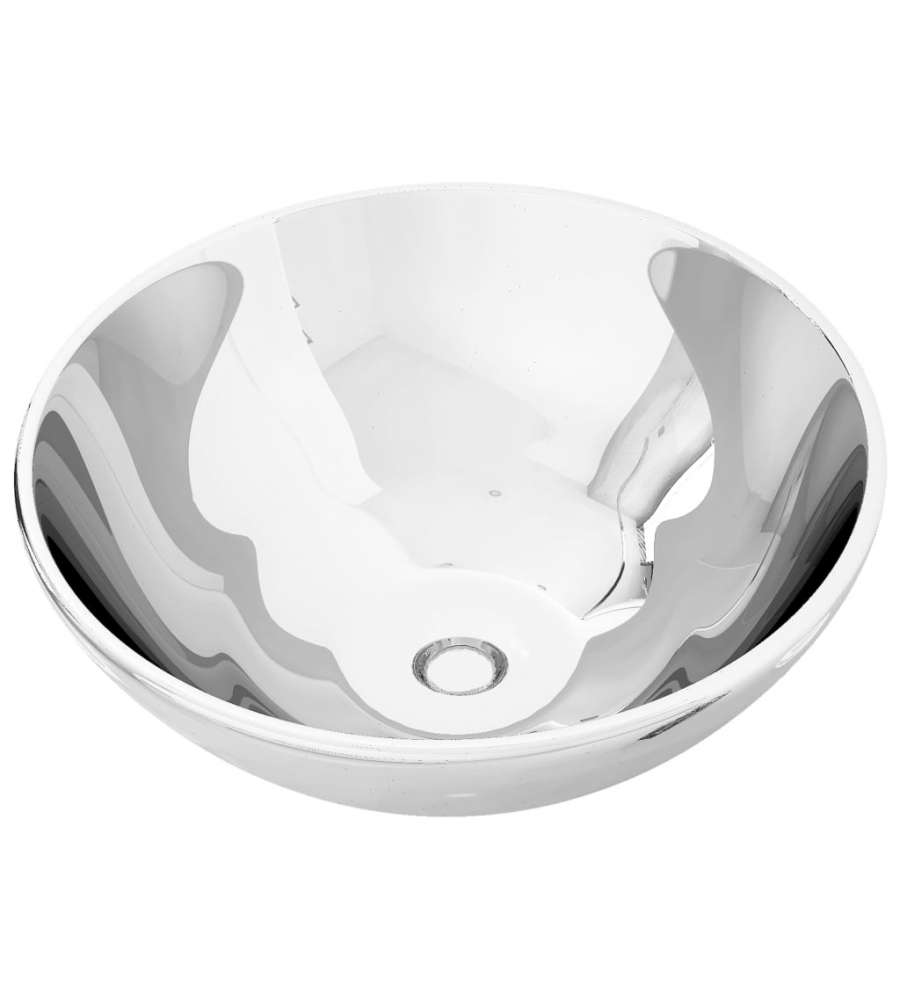 Lavandino 32,5x14 cm in Ceramica Argento