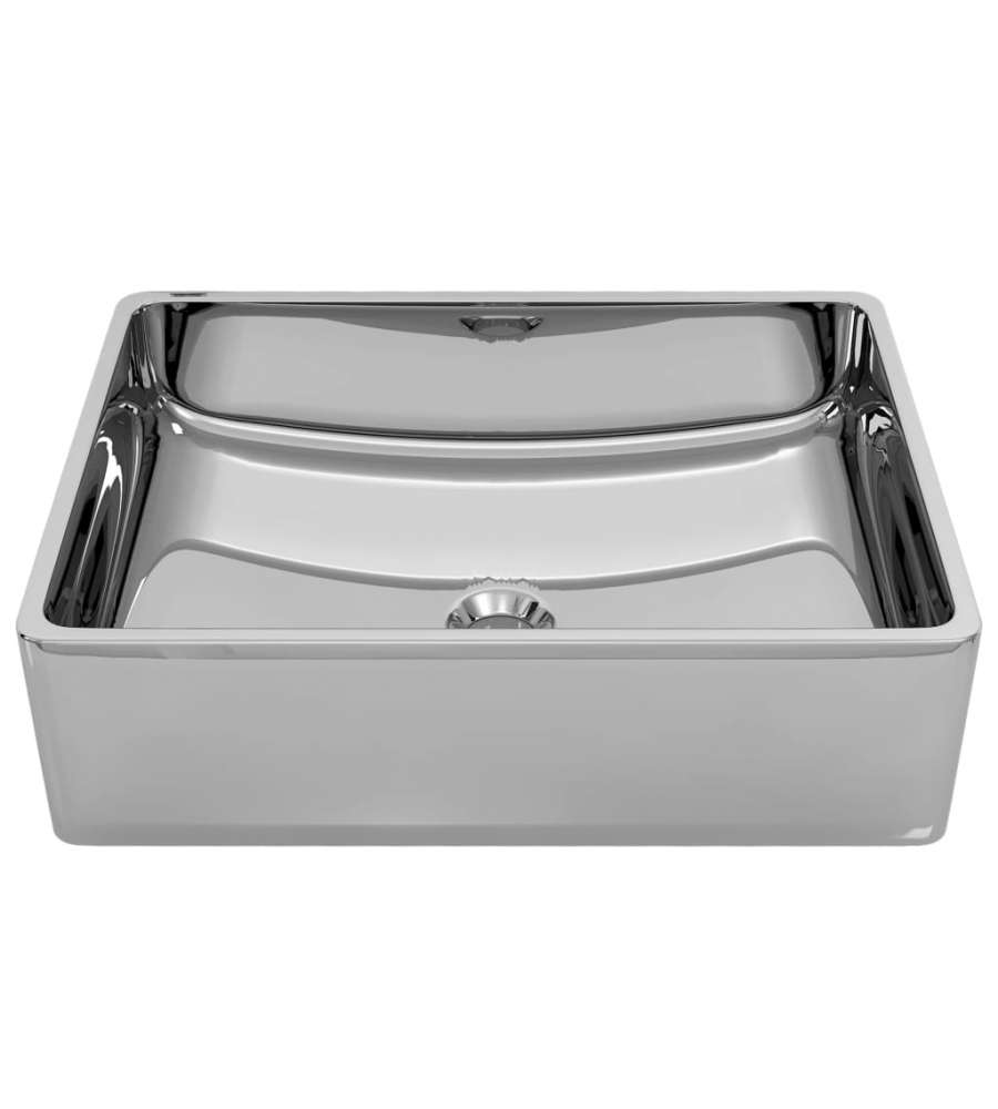 Lavandino 41x30x12 cm in Ceramica Argento