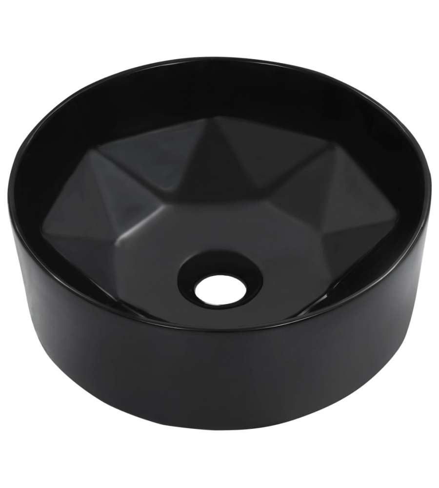 Lavandino 36x14 cm in Ceramica Nero