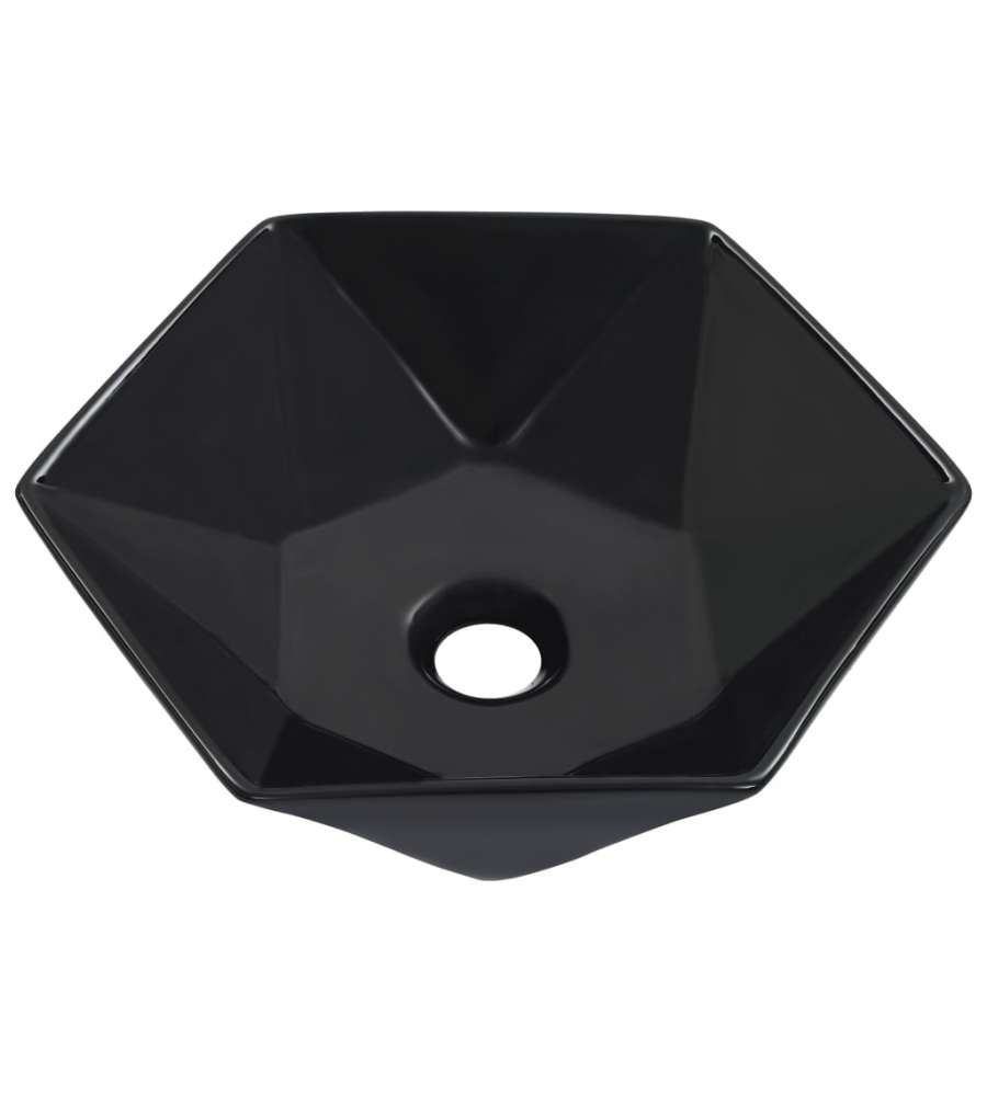 Lavandino 41x36,5x12 cm in Ceramica Nero