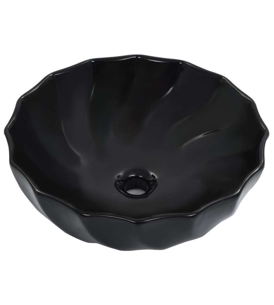 Lavandino 46x17 cm in Ceramica Nero
