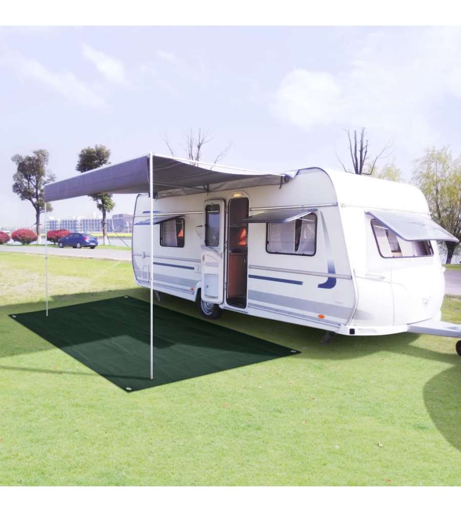 Tappeto da Tenda 250x400 cm in HDPE Verde