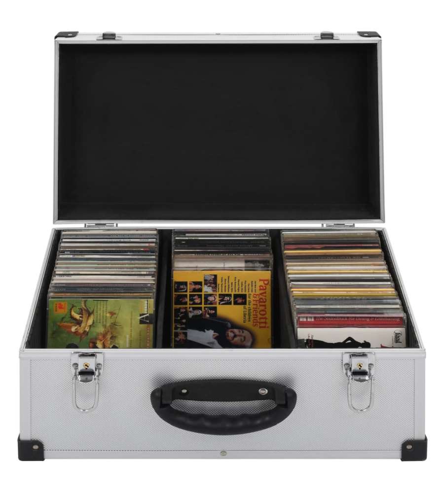 Custodia CD per 60 CD in Alluminio ABS Argento