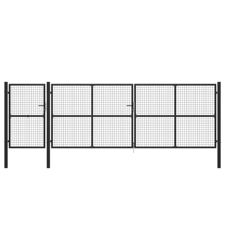 Cancello per Giardino in Acciaio 500x150 cm Antracite