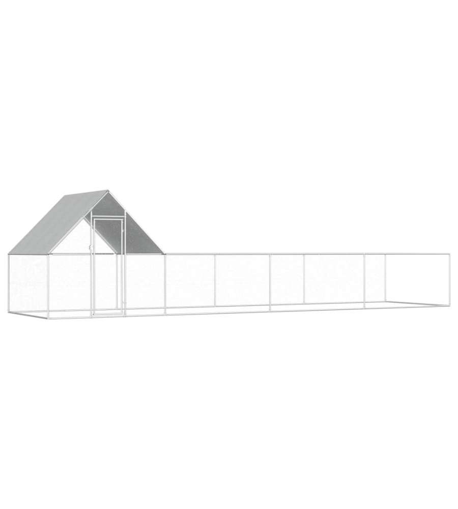Pollaio 8x2x2 m in Acciaio Zincato