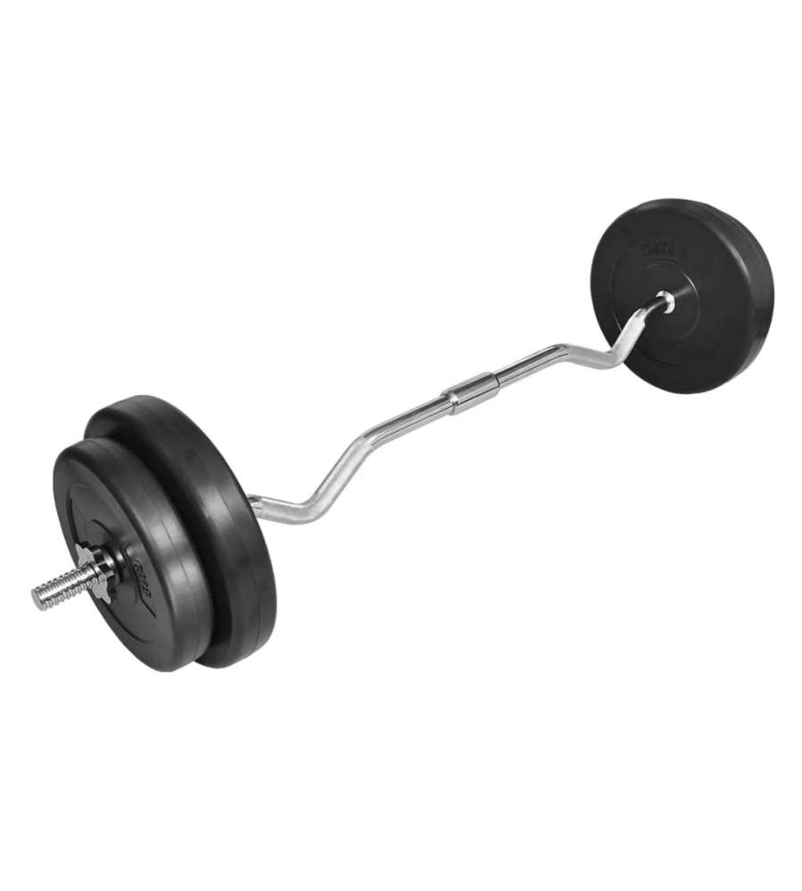 Manubrio Curl Curvo con Pesi 30 kg