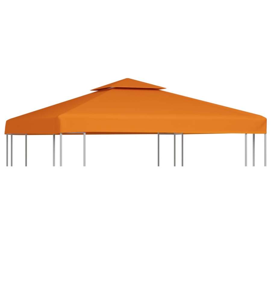 Telo di Ricambio per Gazebo 310g/mq Arancione 3x3m