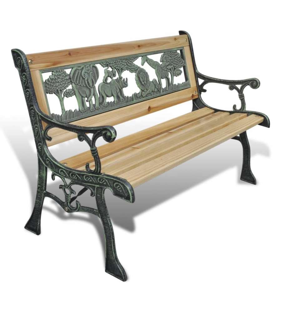Panchina da Giardino per Bambini 84 cm in Legno
