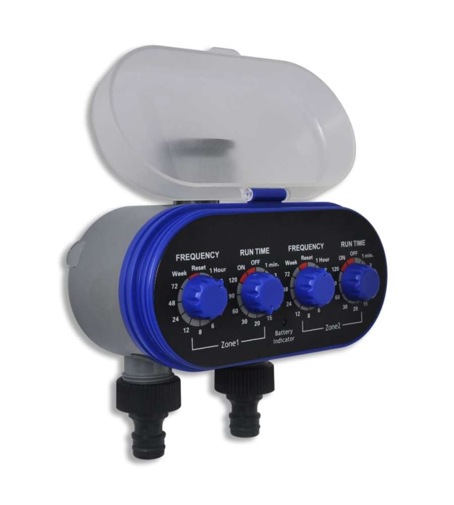 Programmatore timer irrigazione elettronico automatico per orto 2 vie