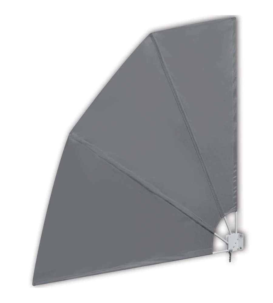 Tenda Laterale per Balcone Pieghevole Grigio 210x210 cm