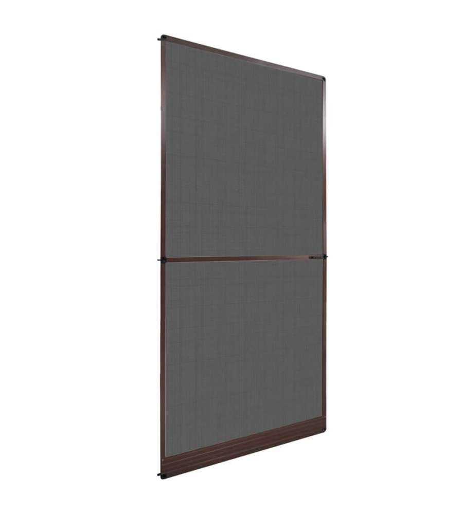 Zanzariera con Cardini per Porte Marrone 120 x 240 cm