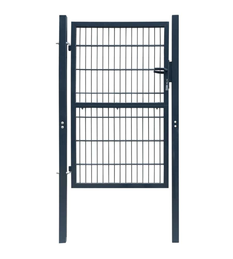 Cancello per Recinzione 2D (Singolo) Grigio Antracite 106x230cm