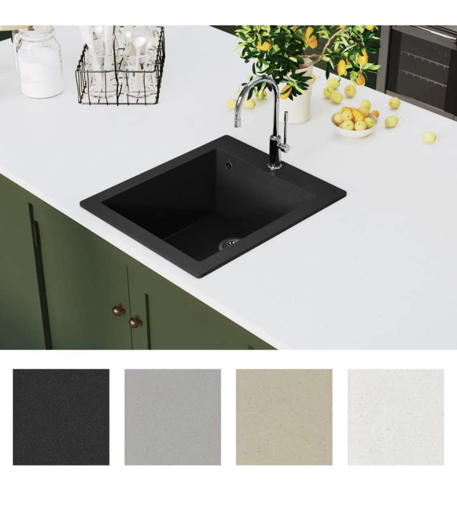 Lavandino Cucina Granito Nero solo Lavello ad Incasso