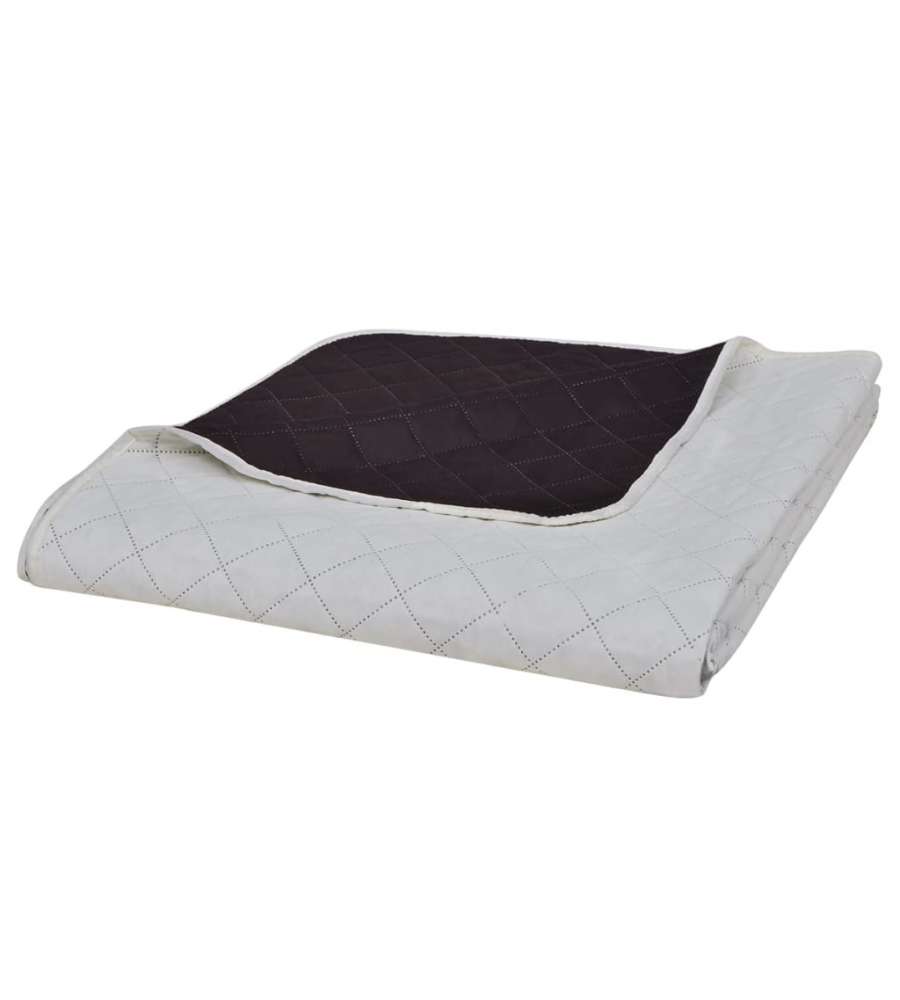 Copriletto Reversibile Beige/Marrone 220 x 240 cm