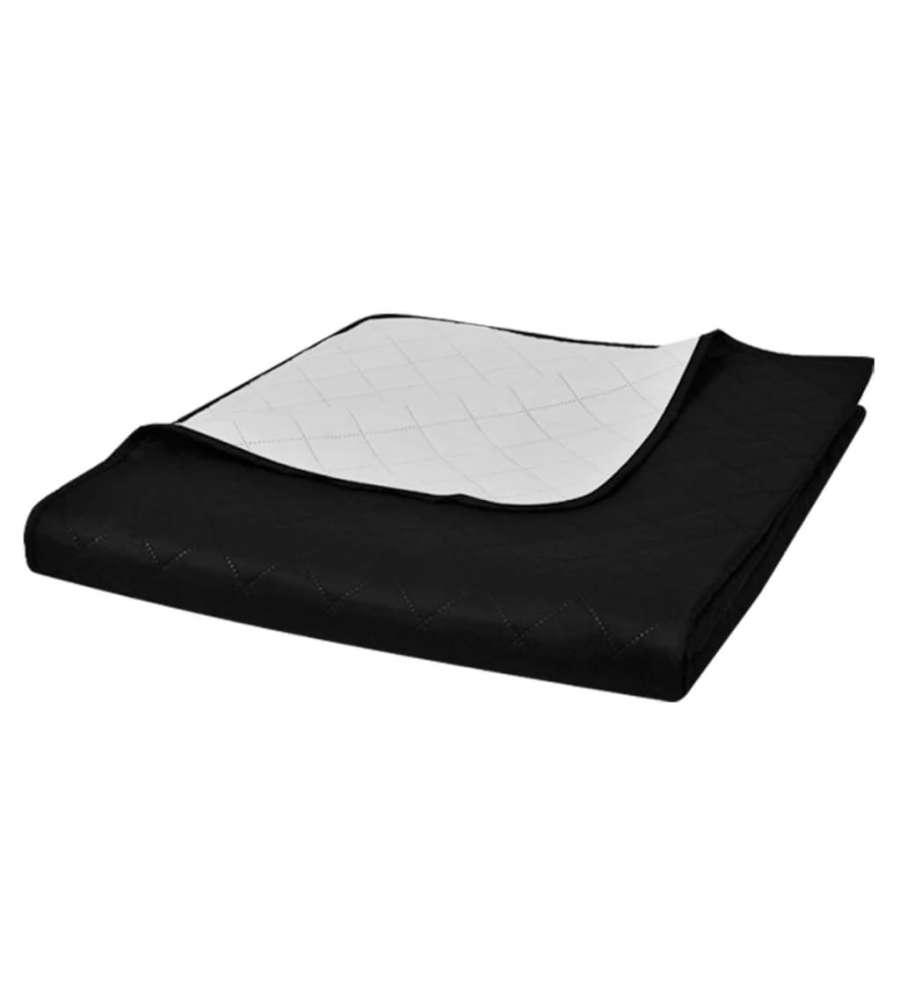 Copriletto Reversibile Nero/Bianco 220 x 240 cm