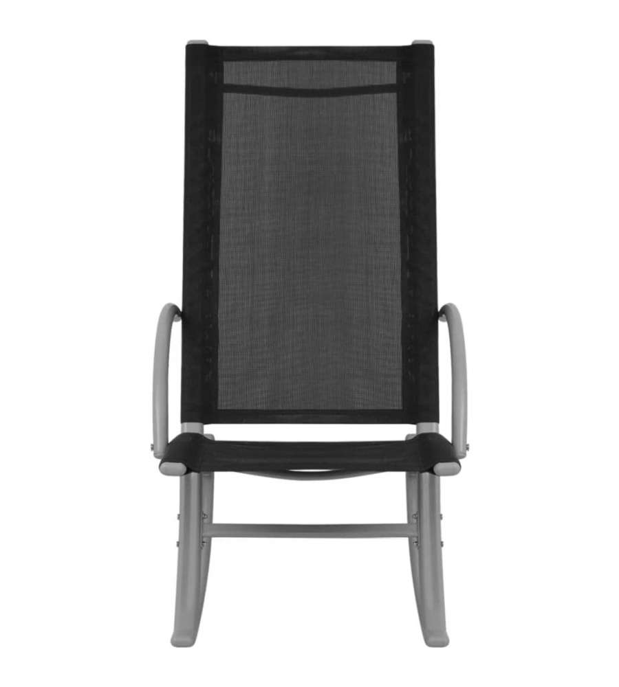 vidaXL Sedie a Dondolo da Giardino - Nero - Set 2 pz