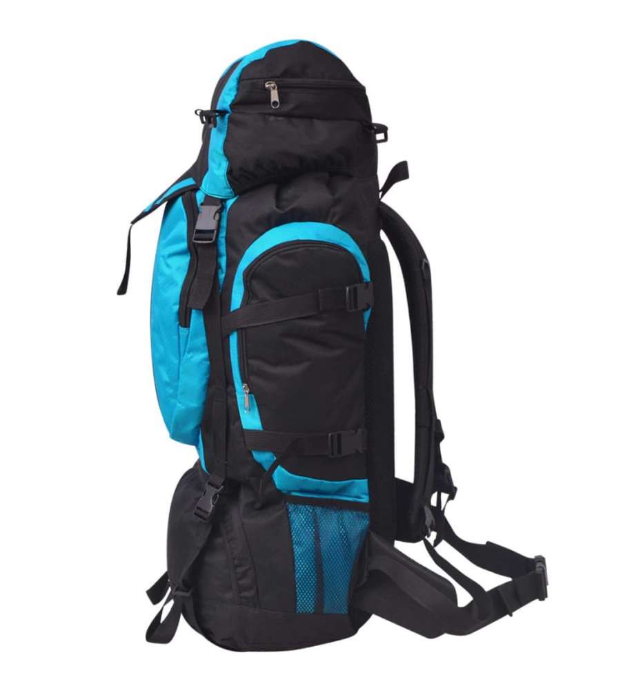 Zaino da Escursioni XXL 75 L Nero e Blu