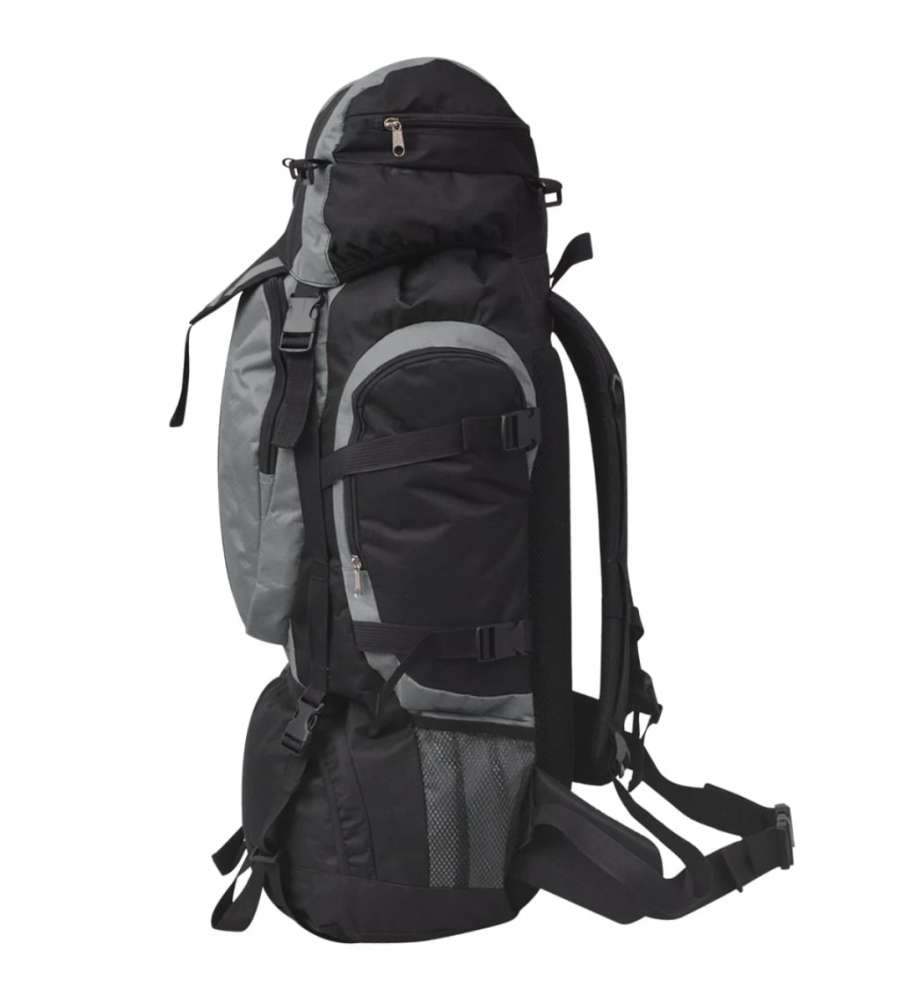 Zaino da Escursioni XXL 75 L Nero e Grigio