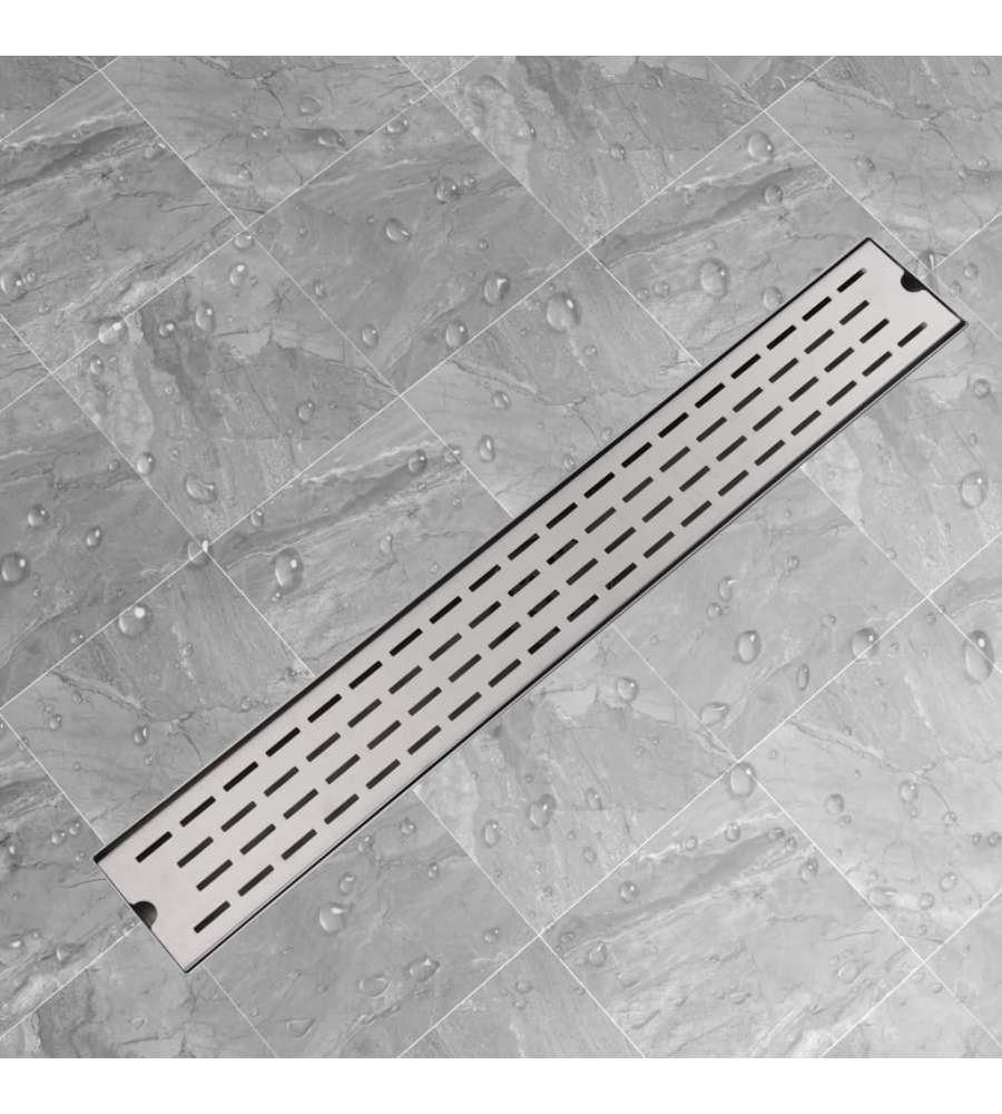 Canaletta Drenaggio Lineare per Doccia 830x140 mm Acciaio Inox