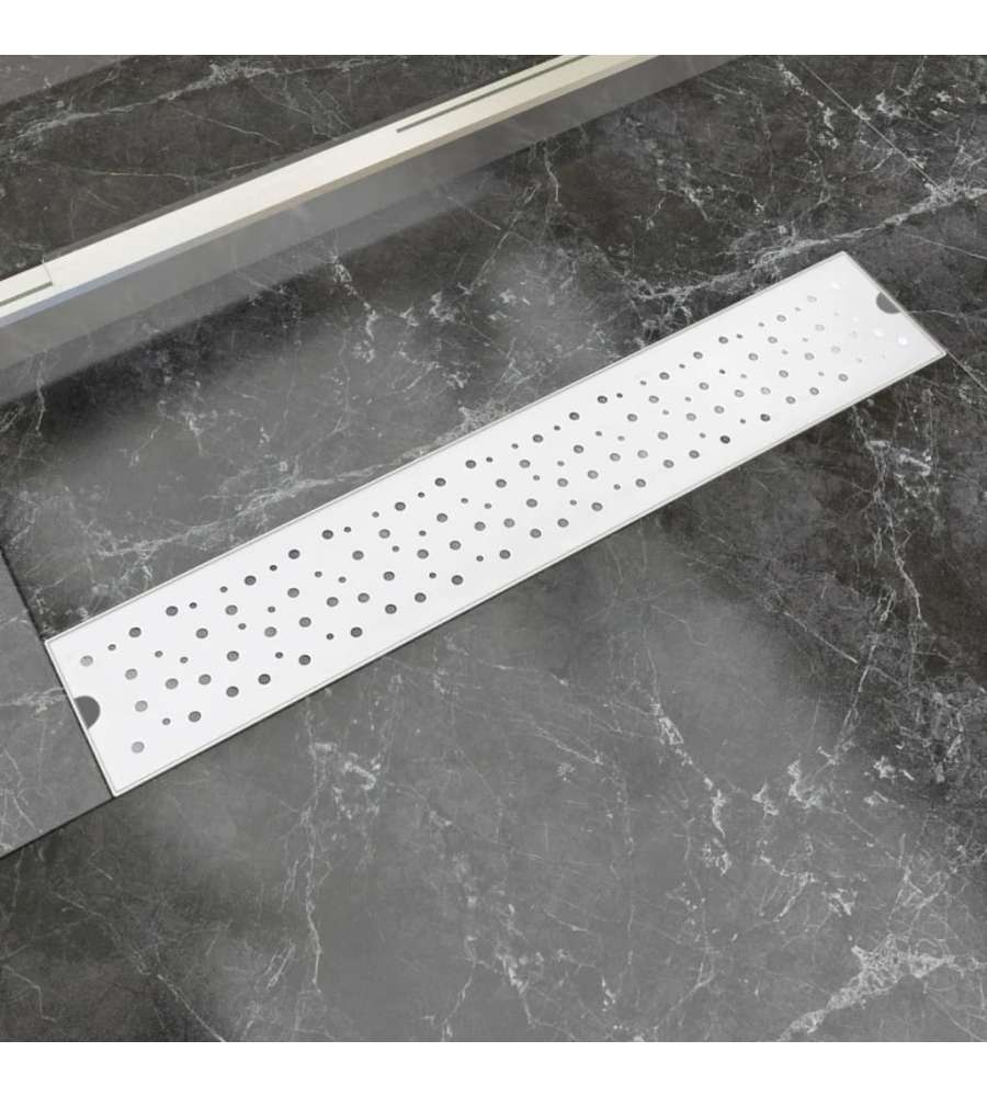 Canaletta di drenaggio per doccia Doppio 630x140 mm Acciaio inox