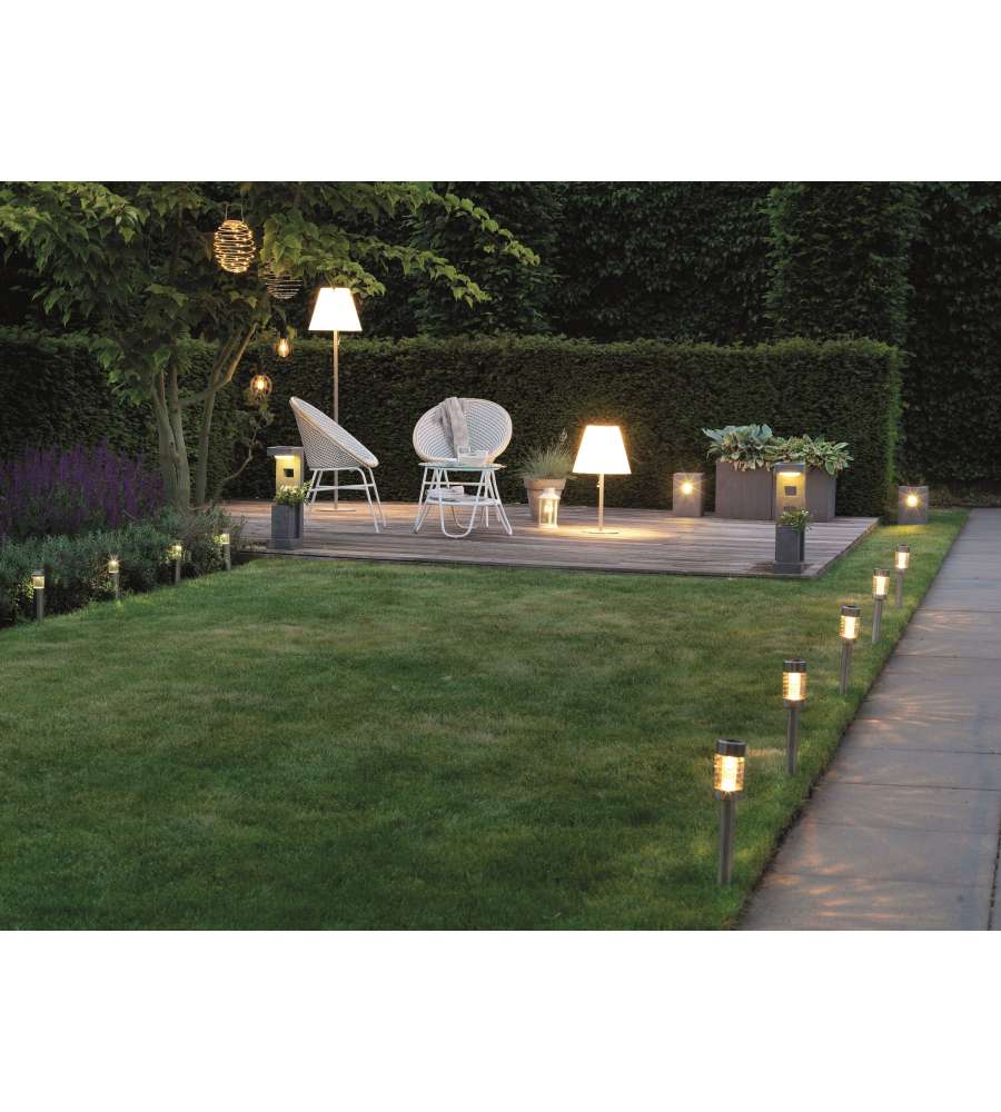 Paletto solare LED 24 cm luce fredda