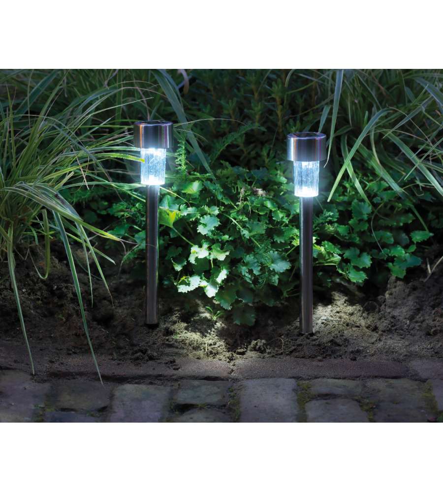 Paletto solare LED 24 cm luce fredda