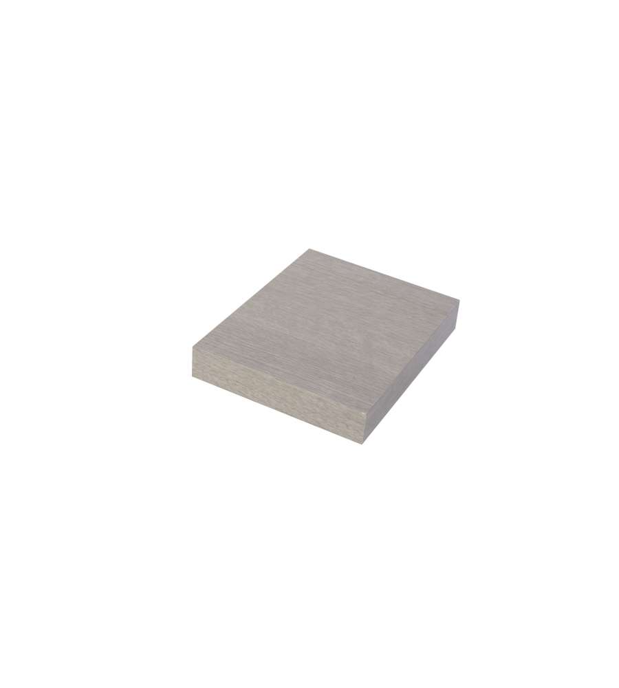 Mensola tamburata quadrata rovere grigio