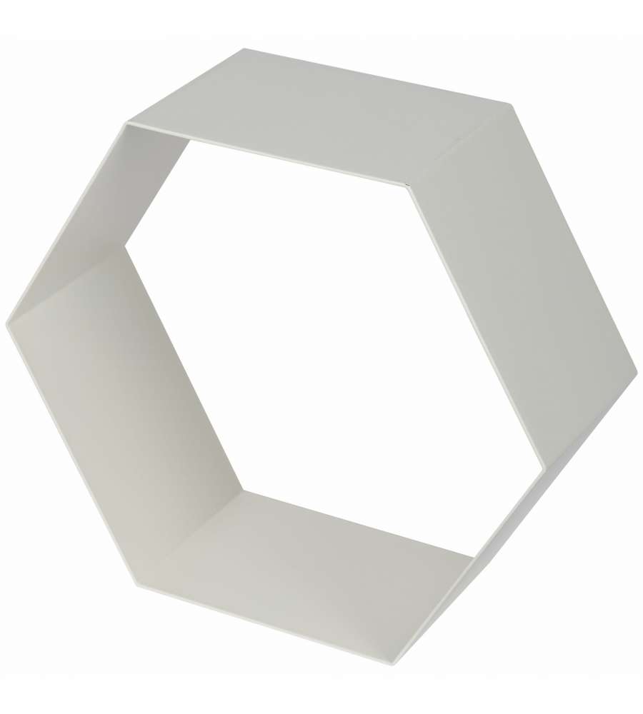 Mensola esagono metallo bianco