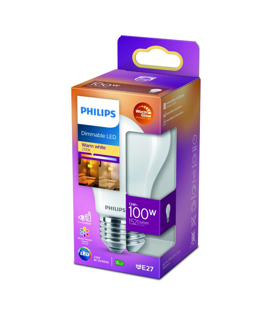 Philips Lampadina LED Goccia - Bianca Calda Dimmerabile - 100W
