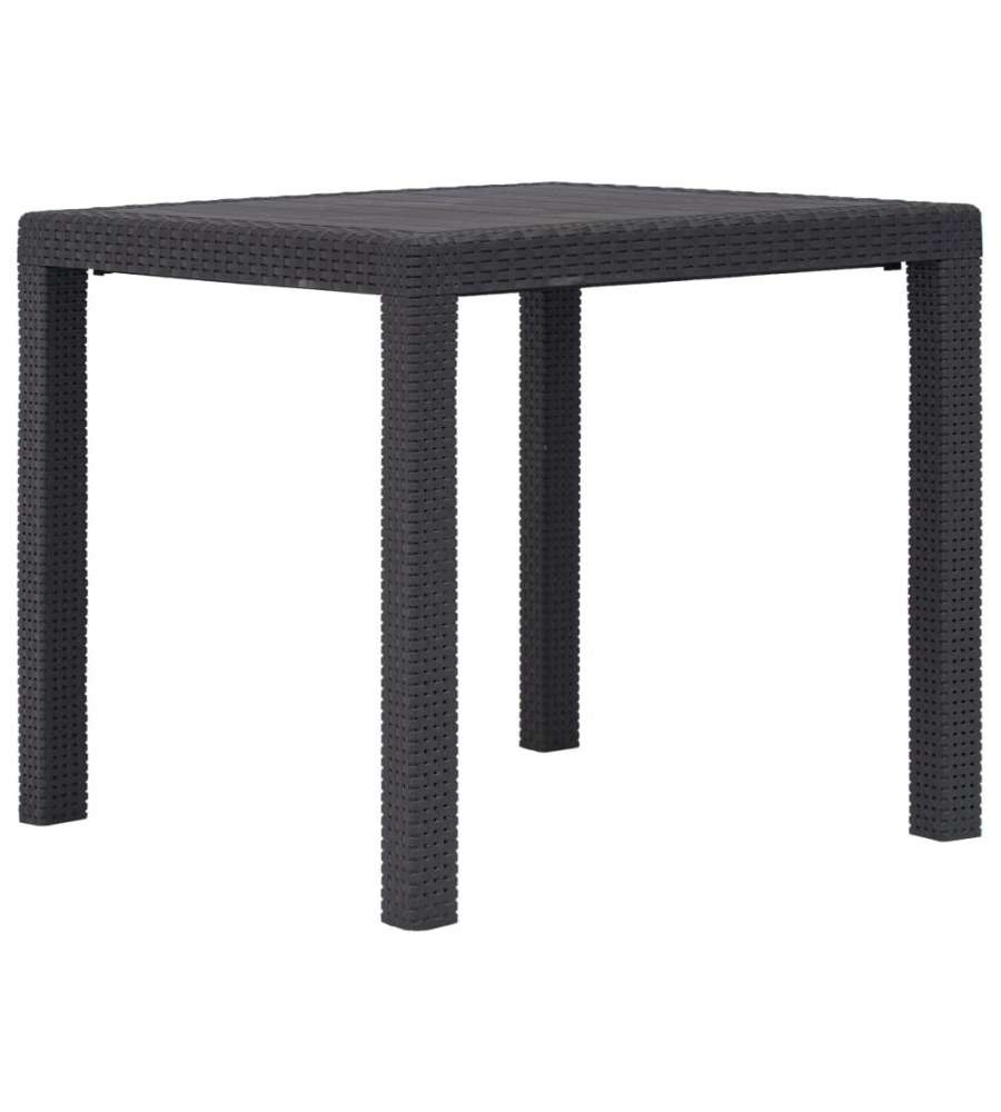 vidaXL Tavolo da Giardino in Stile Rattan - Marrone - 79x79x72 cm