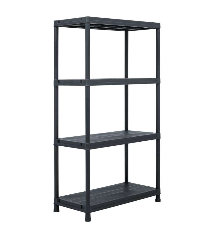 Scaffali 2 pz 60x30x138 cm Nero in Plastica