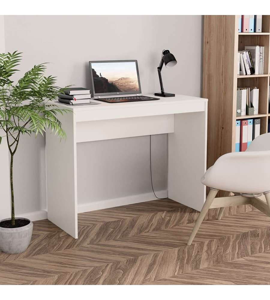 vidaXL Scrivania Bianca in Legno Multistrato - 90x40x72 cm