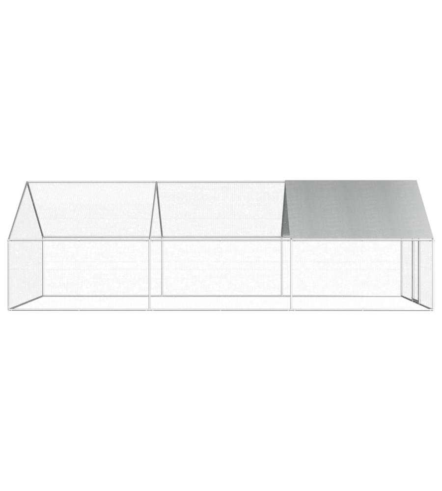 Gabbia per Polli da Esterno 2,75x6x1,92m in Acciaio Zincato