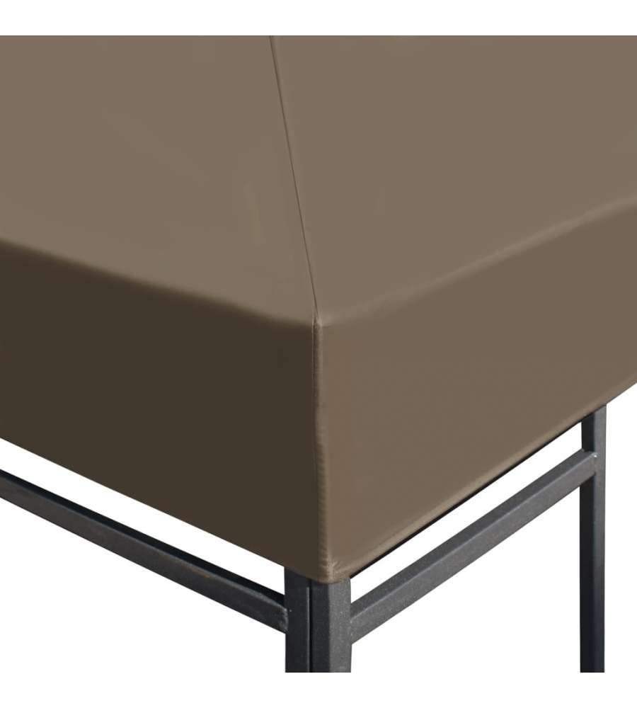 Copertura Superiore per Gazebo 310 g/m 3x4m Grigio Talpa
