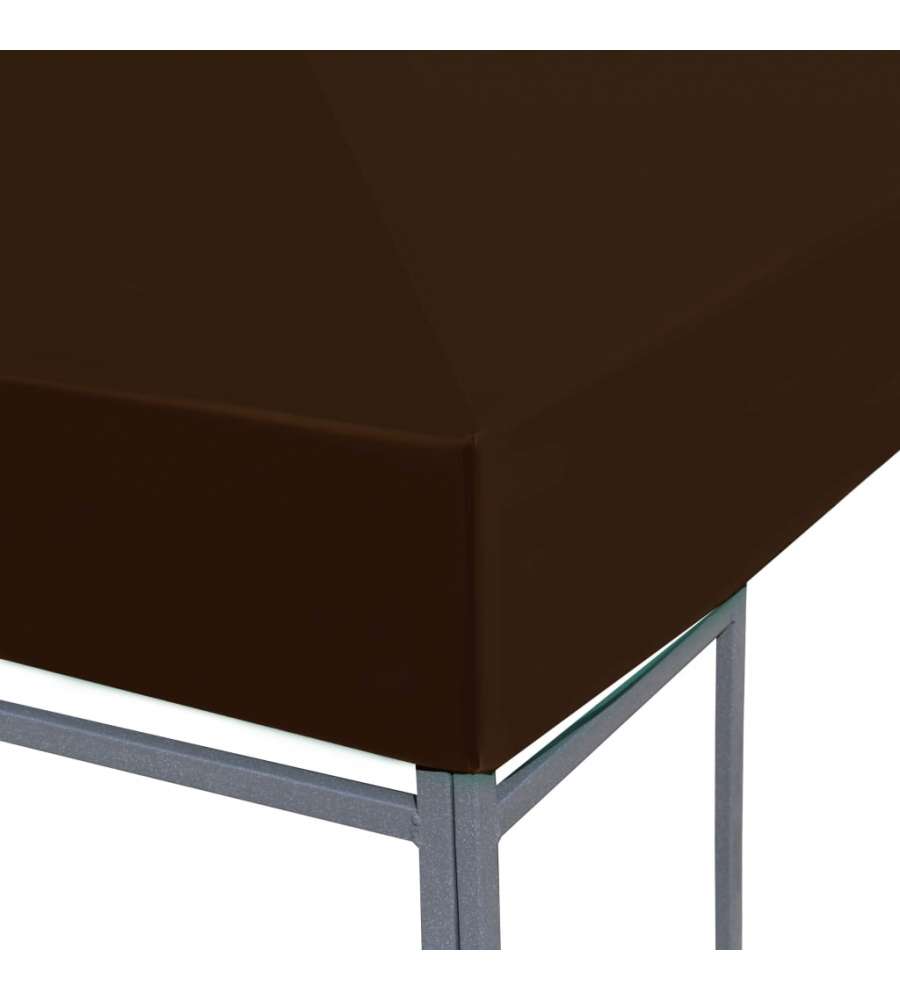 Copertura Superiore per Gazebo 310 g/m 3x4 m Marrone