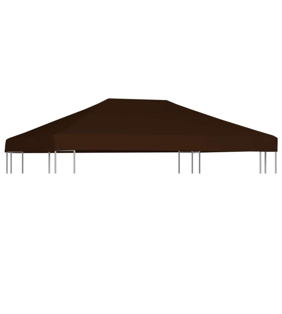 Copertura Superiore per Gazebo 310 g/m 3x4 m Marrone