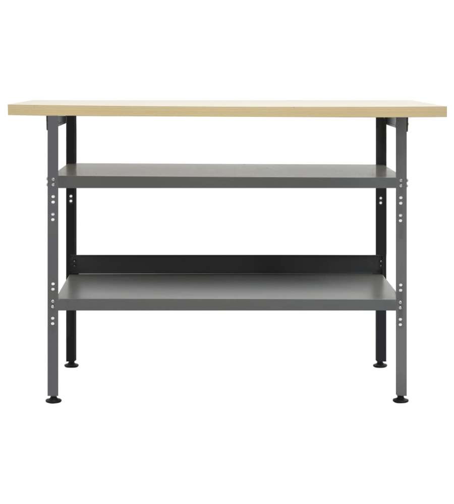  Banco da Lavoro Grigio 120x60x85 cm in Acciaio