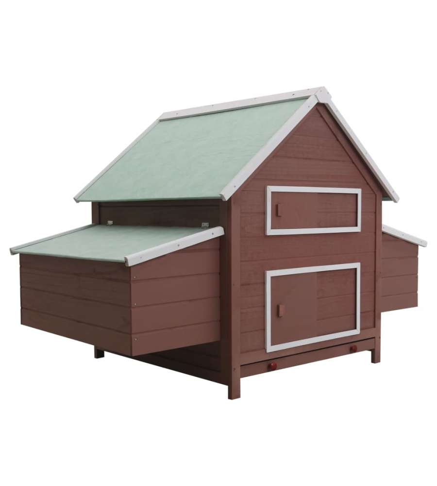 Pollaio Marrone 157x97x110 cm in Legno