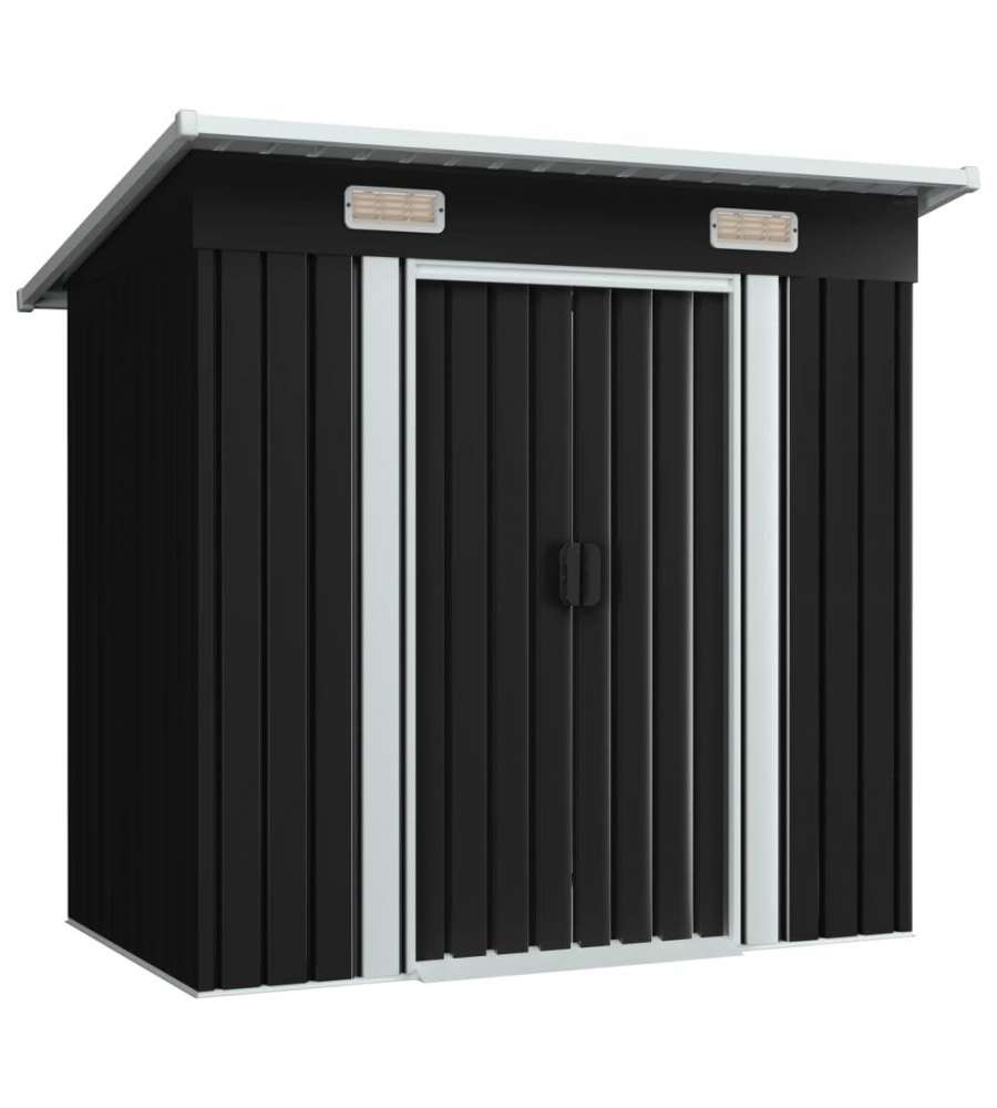 vidaXL Casetta da Giardino in Acciaio - Antracite - 190x124x181 cm