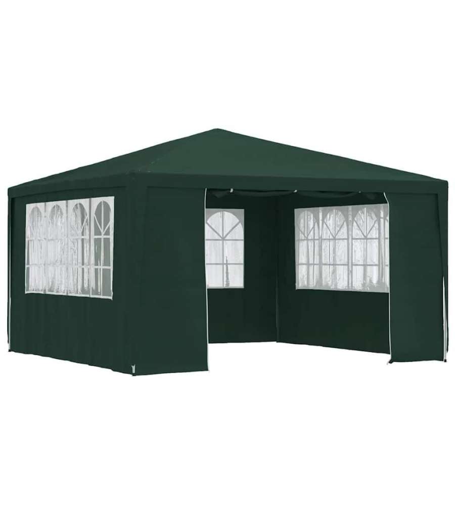 vidaXL Gazebo Professionale con Pareti - Verde - 4x4 m