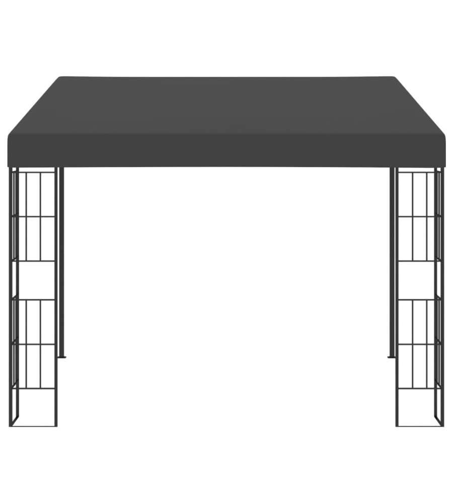 Gazebo a Parete 3x3 m Antracite in Tessuto