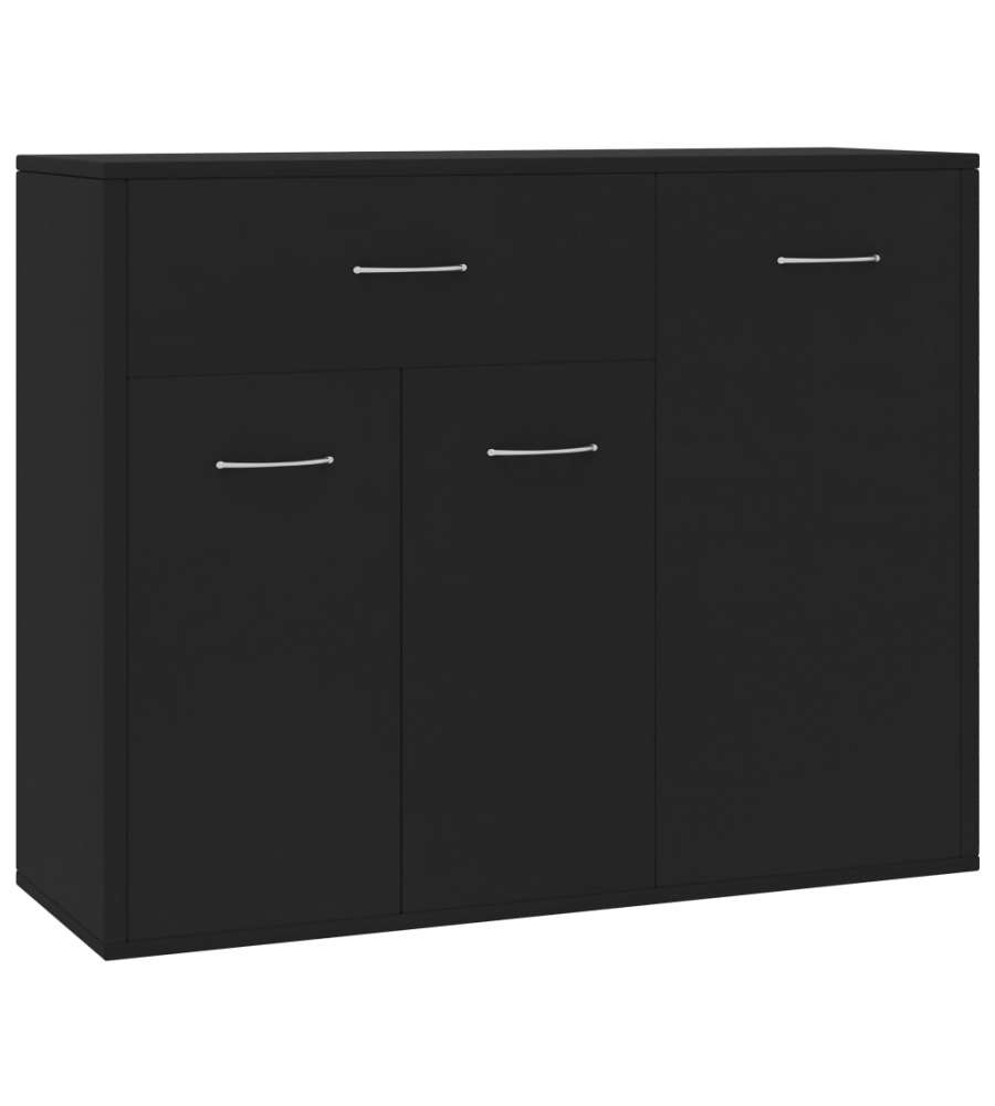 Credenza Nera 88x30x70 cm in Truciolato