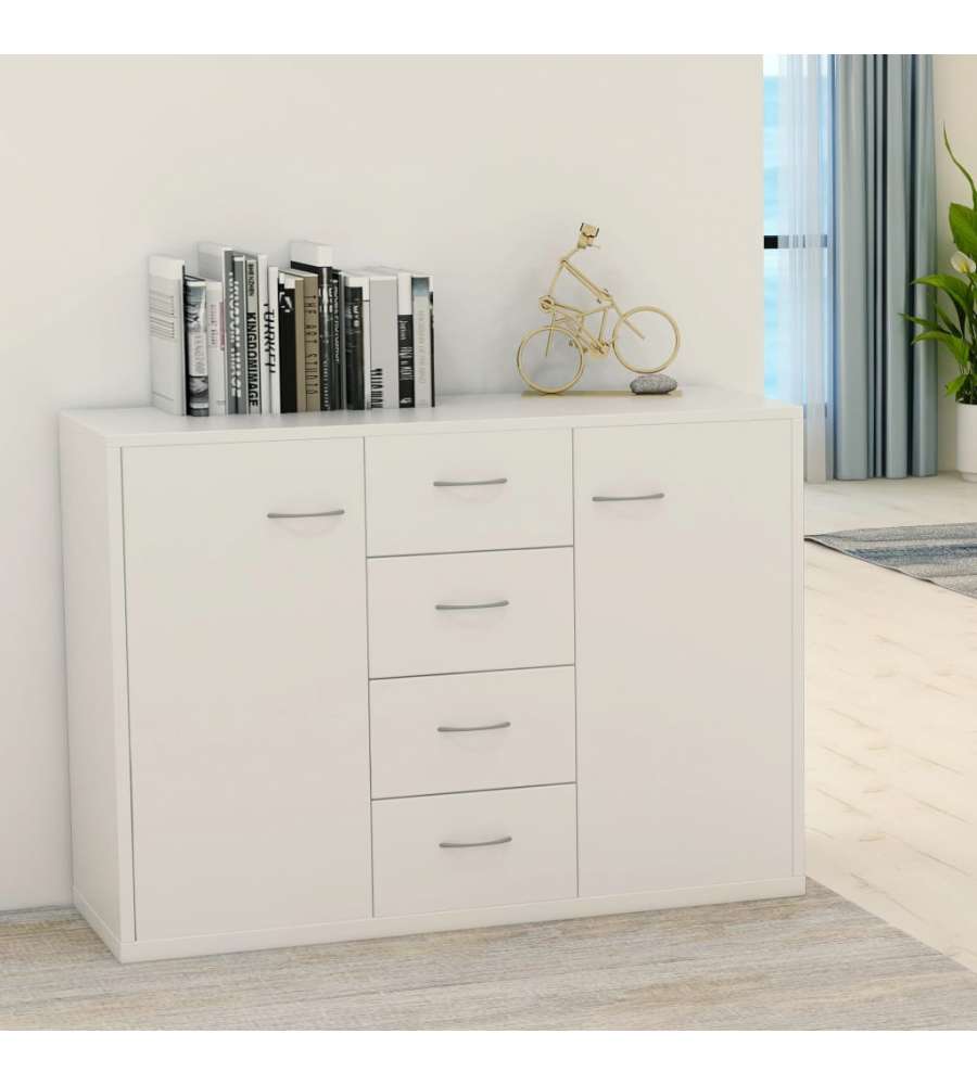 Credenza Bianca 88x30x65 cm in Truciolato