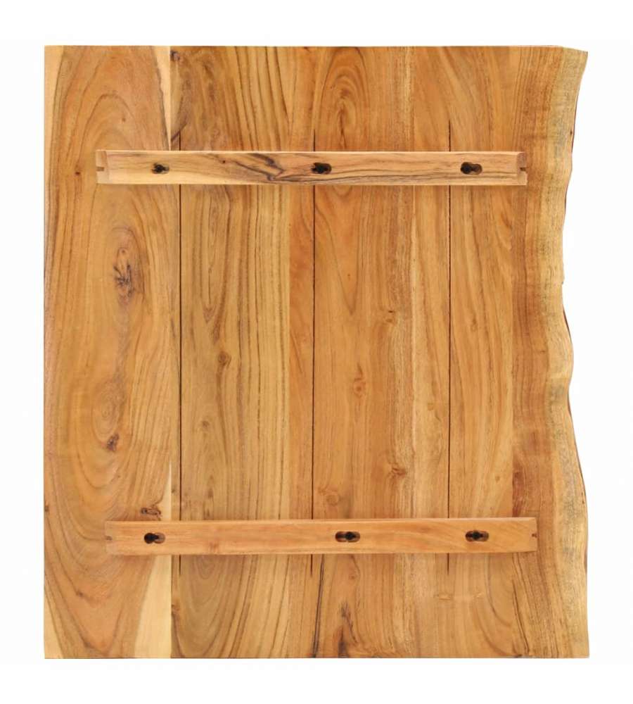 Piano per Lavabo Bagno in Massello di Acacia 58x52x2,5 cm