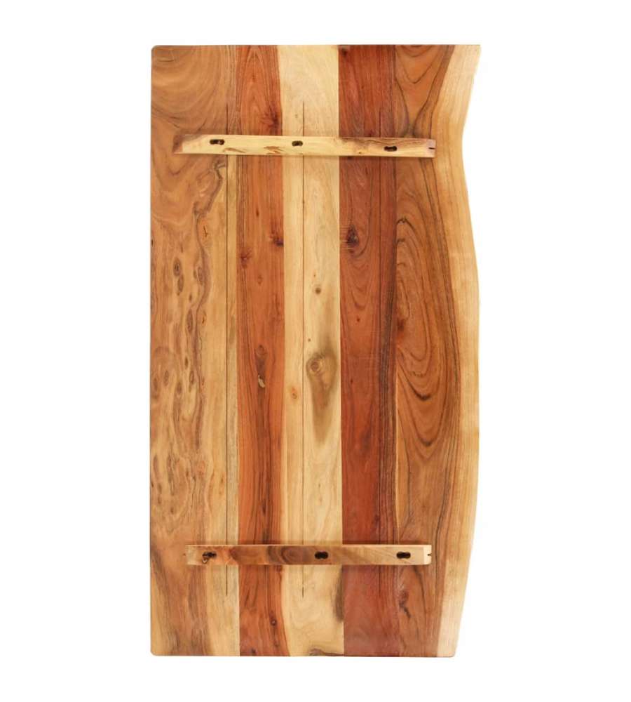 Piano per Vanit Bagno in Massello di Acacia 100x52x2,5 cm