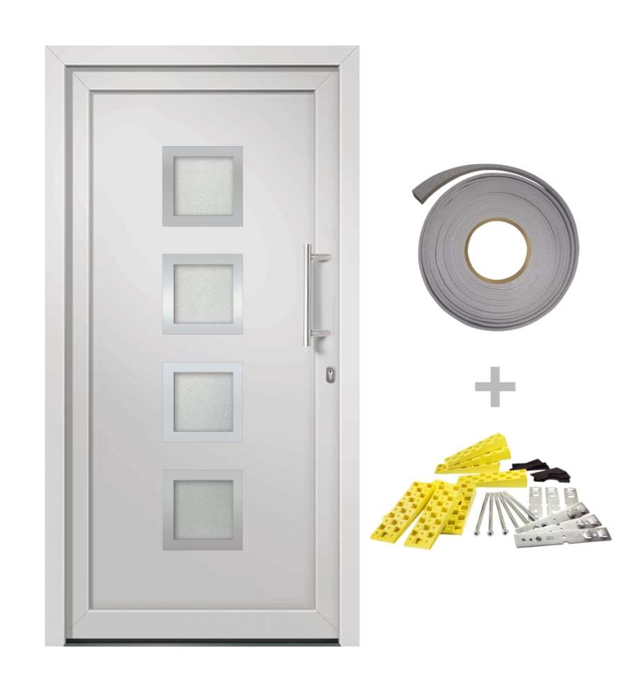 Porta di Ingresso Bianca 98x190 cm 279182