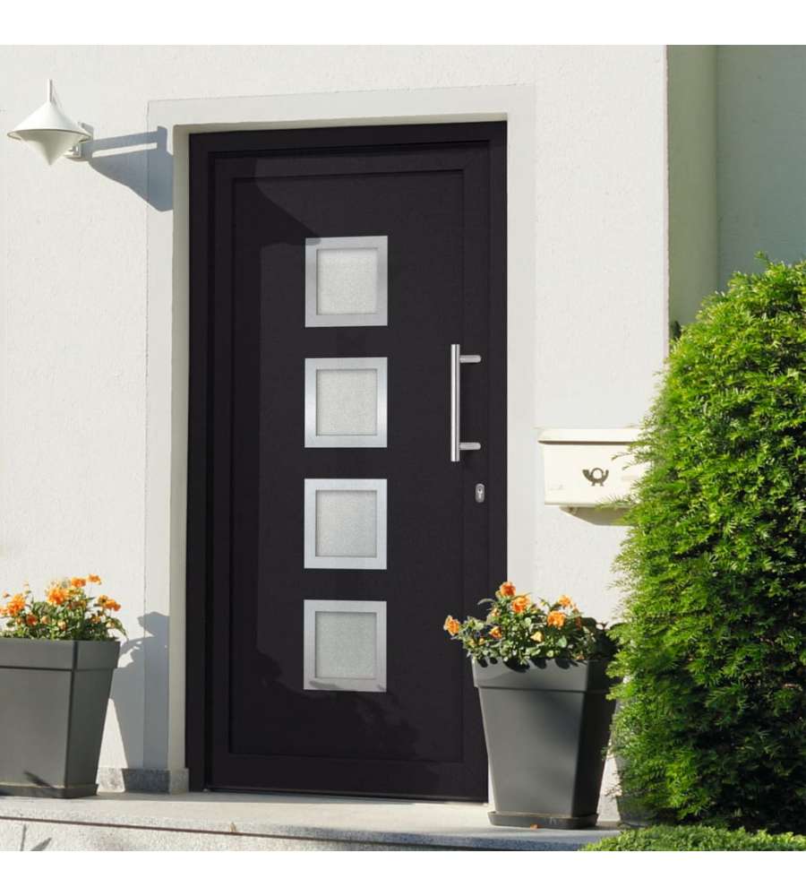 Porta di Ingresso Antracite 88x200 cm 279193